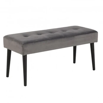 Pufas Home4you Glory, pilkas, 95 cm x 38 cm x 45 cm