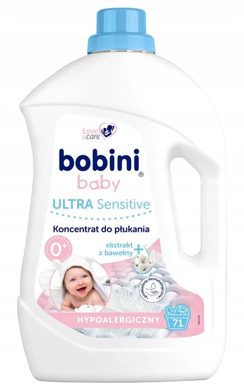 Bobini Baby audinių minkštiklio koncentratas, 2500 ml, 71 skalbimui