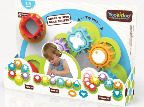 Edukacinis žaislas - dėlionė Yookidoo N Spin Gear