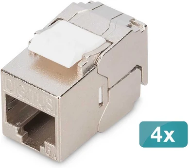 Digitus DIGITUS Keystone Cat6A geschirmt 4 Stk. werkzeugfr