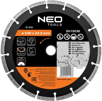 Neo Tools Deimantinis diskas 230 x 22,2 mm, segmentuotas