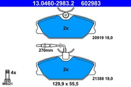ATE 13.0460-2983.2 Brake pad set