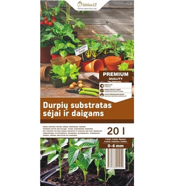 Durpių substratas daigams, 20 l