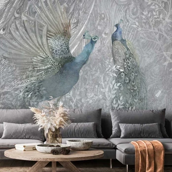 Artgeist Fototapetas - Peacocks Dancing - Second Variant