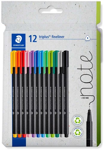 Staedtler STAEDTLER Fineliner triplus rPP, 12STück
