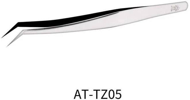 DSPIAE - AT-TZ05 Stainless Steel Tweezers with angular tip (Pincetas), DS56946