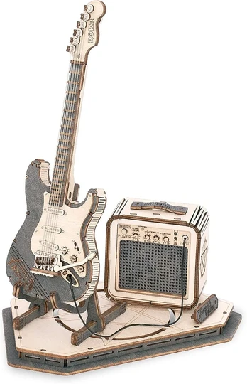 Rokr 3d medinė dėlionė - Gitaros modelis