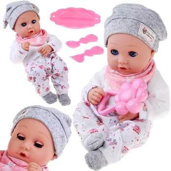 BOBAS doll 32cm with moving eyes + feeding accessories ZA5833