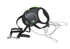 Automatinis pavadėlis Flexi Black Design, juodas/žalias, 5 m kaina