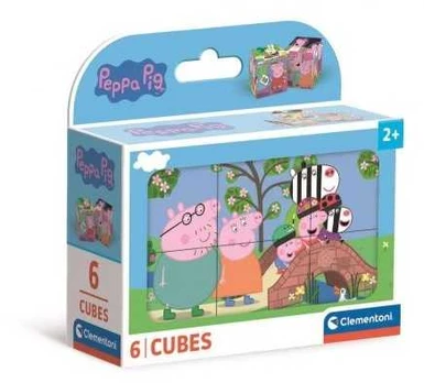 Clementoni CLE Cubi klocki 6 winka Peppa 40659