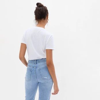 GAP Basic Crewneck Tee Fresh White - Dydis XXS (795346-01 Marškinėliai)