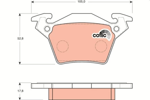 TRW GDB1408 Brake pad set