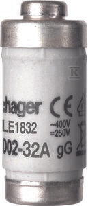 Hager ĮDĖKITE D0 D02/E18 32A 400V GL/GG