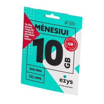EŽYS pakuotė 10GB mėnesiui