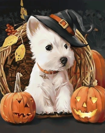 Deimantinis paveikslas Carnival Dog WD188 38*48 cm