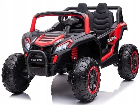 Dvivietis vaikiškas elektromobilis UTV Buggy Racing 4x4, Red