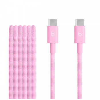 Beats USB-C to USB-C Woven Cable (1.5 m / 5 ft.) - Power Pink