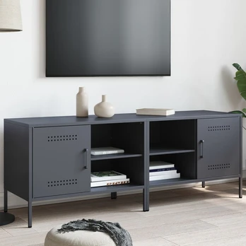 TV spintelės, 2vnt., antracito, 68x39x50,5cm, plienas