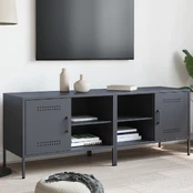 TV spintelės, 2vnt., antracito, 68x39x50,5cm, plienas kaina