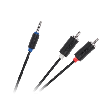 Cabletech kabelis 3.5 AUX - 2xRCA 10m