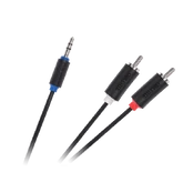 Cabletech kabelis 3.5 AUX - 2xRCA 10m kaina