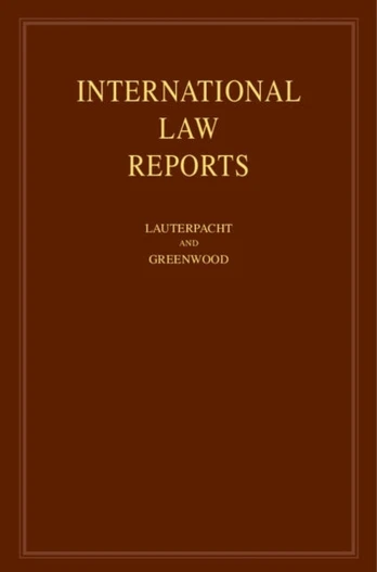 International Law Reports: Volume 147