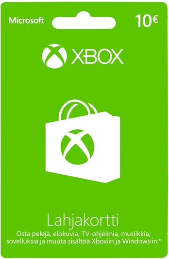 Microsoft XBOX / Windows dovanų kortelė 10 eurų, aktyvinimo kortelė