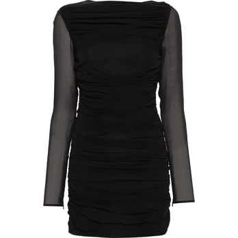 Mini suknelė moterims, Juoda, Petra mini draped mini dress