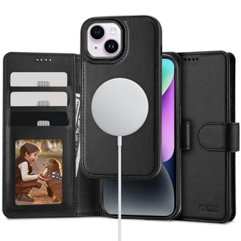 Nugarėlės dėklai Tech-Protect Tech-Protect Wallet MagSafe case for iPhone 15 - black