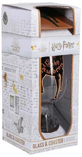 Paladone Harry Potter Leaky Cauldron stiklinės ir padėkliuko komplektas