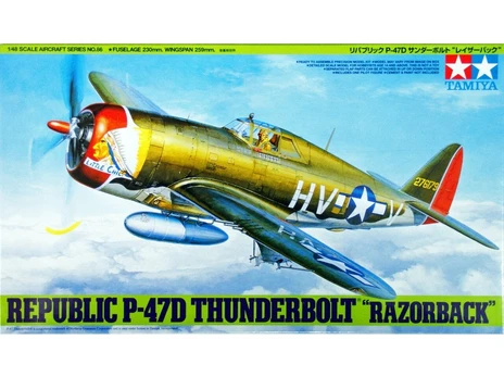 Konstruktorius Tamiya P-47D Thunderbolt Razorback 61086, plastikas
