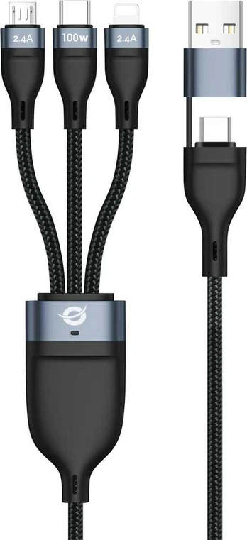 CONCEPTRONIC Kabelis USB-C/A 3.0 -> 3-in-1 100W 1.50m 480Mbps