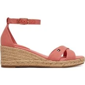 Tommy Hilfiger Espadrilės Hemp Crossover Strap Wedge Espadrilles FW0FW09332 Rožinė