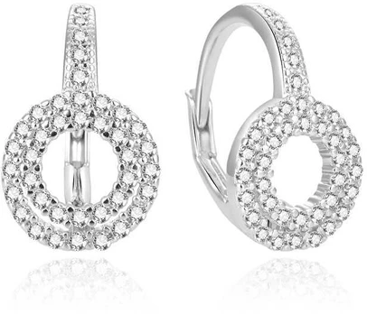 Beneto Fine sidabrinis earrings with zircons AGUC1761