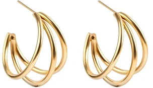 Marc Malone Stylish auksinis-plated earrings Seraphine MCE250266G