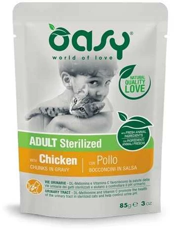 Oasy Chunks in gravy Adult Sterilized Chicken 85gr