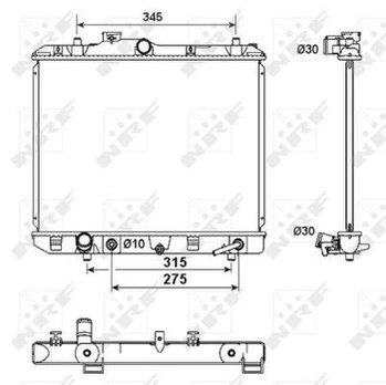 Variklio radiatorius NRF NRF 53158