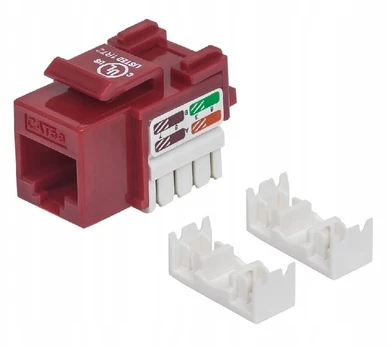 Keystone Rj45 Utp Cat5e Punch-down modulis, raudonas, Intellinet