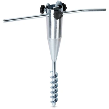 Prisukamas sodo skėčių stovas metalinis 56 cm sidabrinis Orion