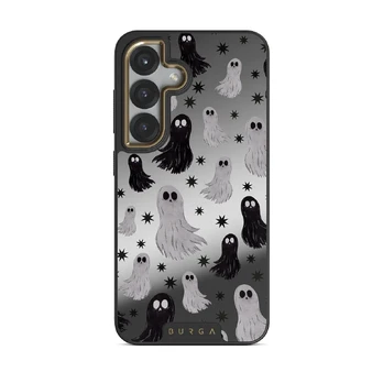 Spooky - Samsung Galaxy S25 Case, Elite Mirror Dark (Magnetic) / Gold