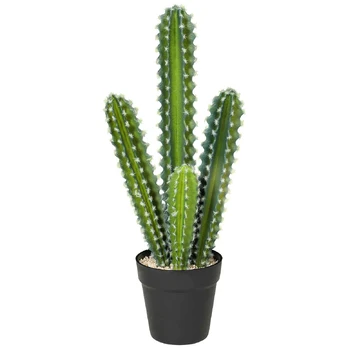 Dirbtinis kaktusas, su vazonu, Žalia, Ø13 × 53 cm