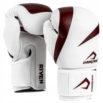 Overlord Riven bokso pirštinės, baltos/raudonos, 14 oz