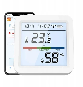 Termometras temperatūros ir drėgmės jutiklis wifi tuya smart life