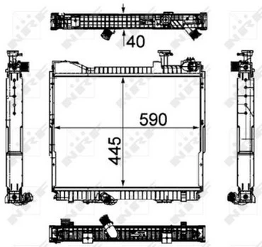 Variklio radiatorius NRF NRF 53860