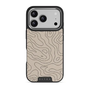 Wild Terrain - Minimalist iPhone 17 Pro Case, Elite Dark (MagSafe) / Silver