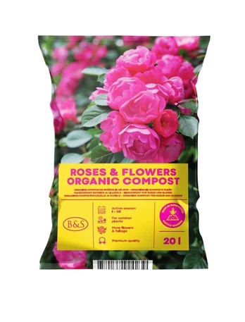 Organinis kompostas rožėms ir gėlėms Biohumus&Soil, 20 L