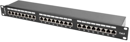 LANBERG PPS6-1024-B Patch Panel 24 prievadai 1U kat. 6 ekranuoti judai