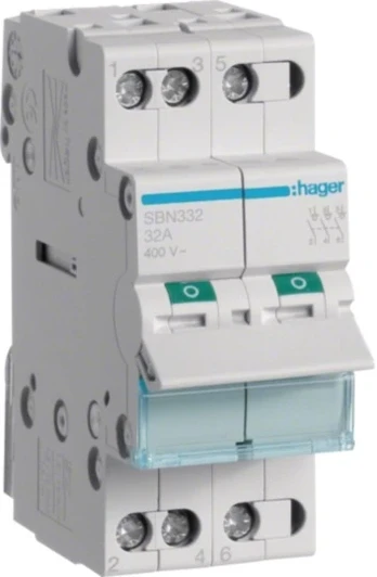 Kirtiklis Hager SBN332 (3P, 32A, 400V, 2 mod.)