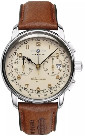 Vyriškas laikrodis ZEPPELIN Mediterranee Chronograph 9670-5 + BOX