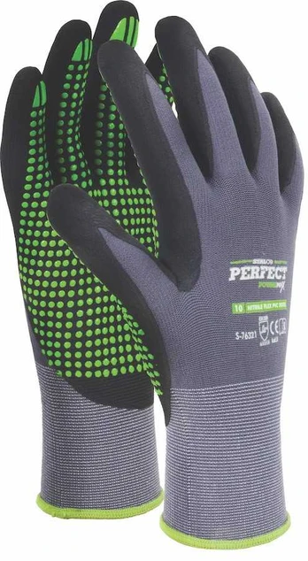 Stalco Perfect Pirštinės NITRILE FLEX PVC DOTS 9 dydis